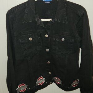 Jacket Black Womens OSU Jean Jacket Medium